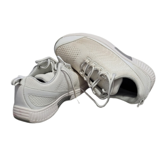 OrthoFeet Women's 8.5 D Wide White Coral Athletic Walking Shoes - Picture 4 of 16